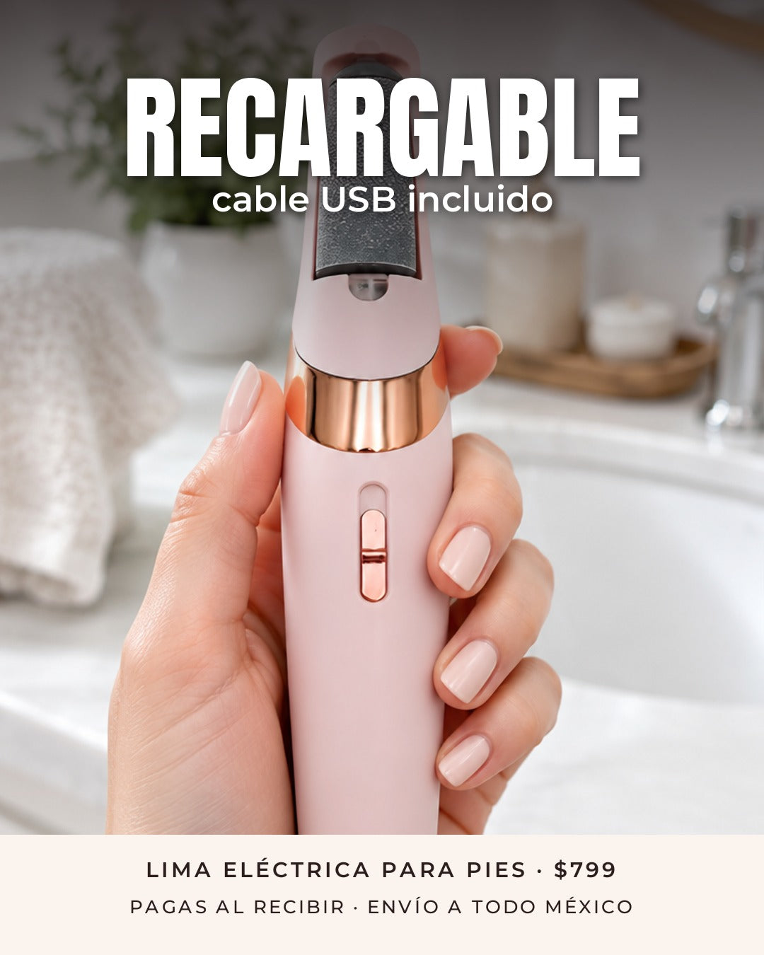 Recargable con cable USB